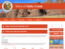 Tablet Screenshot of hallscreek.wa.gov.au