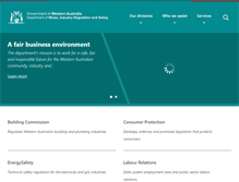 Tablet Screenshot of commerce.wa.gov.au