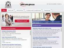 Tablet Screenshot of jobs.wa.gov.au