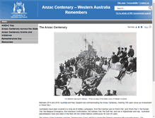 Tablet Screenshot of anzac.dpc.wa.gov.au