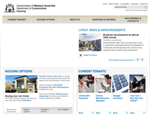 Tablet Screenshot of housing.wa.gov.au