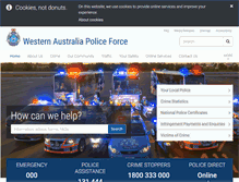 Tablet Screenshot of police.wa.gov.au