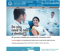 Tablet Screenshot of dental.wa.gov.au