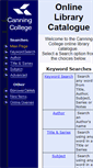 Mobile Screenshot of library.canningcollege.wa.edu.au
