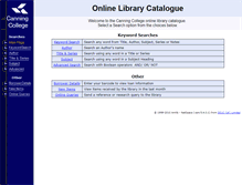 Tablet Screenshot of library.canningcollege.wa.edu.au