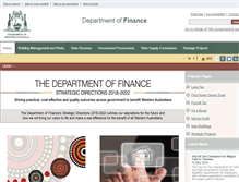 Tablet Screenshot of finance.wa.gov.au