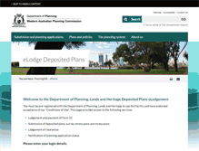 Tablet Screenshot of online.planning.wa.gov.au