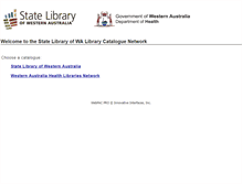 Tablet Screenshot of catalogue.slwa.wa.gov.au