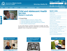 Tablet Screenshot of cahs.health.wa.gov.au