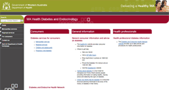 Desktop Screenshot of diabetes.health.wa.gov.au